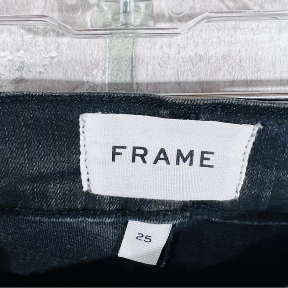 Frame Denim Le Garçon Straight Leg Cropped Jeans in Kerry Wash Size 25 - Picture 7 of 9